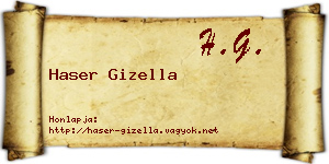 Haser Gizella névjegykártya