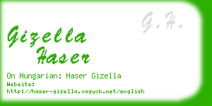 gizella haser business card